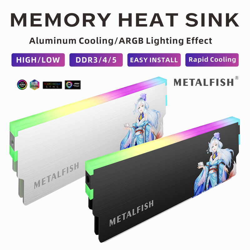 Ddr5 Memory - Disipador de calor METALFISH DRAM 5V-3PIN