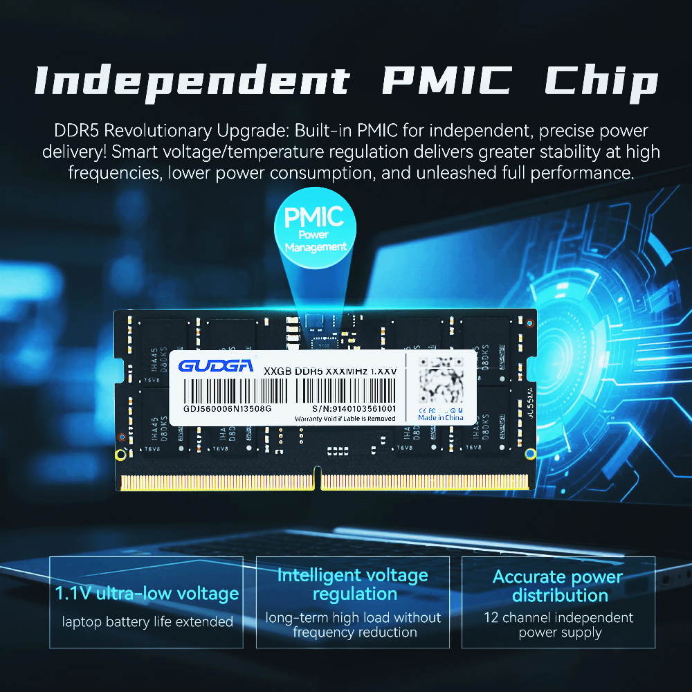 Memoria RAM GUDGA DDR5 de 8GB, - Ddr5 8Gb reseña y precio